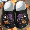 black cat and pumpkin crocs shoes for men and women