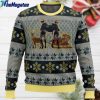 eren yeager and levi ackerman attack on titan ugly christmas sweater 1