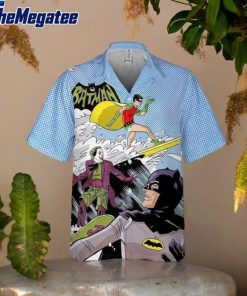 batman x robin surfing hawaiian shirt crmw7v