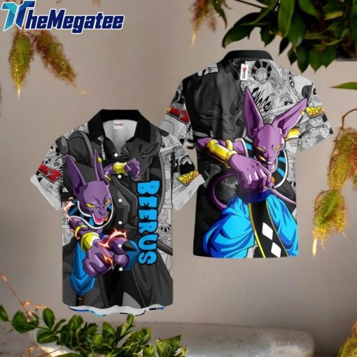 Beerus Custom Manga Hawaiian Shirt