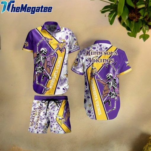 best nfl minnesota vikings skeleton aloha hawaiian shirt g8hnwx