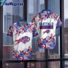 buffalo bills hibiscus flowers pattern on white theme hawaiian shirt lnrh9c