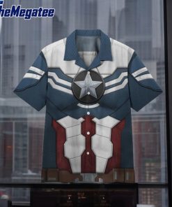 captain america amour cosplay hawaiian shirt v76qc6