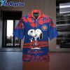 chicago cubs snoopy short sleeve button up tropical hawaiian shirt puz2rz
