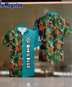 goku blue custom hawaiian shirt wz8izz