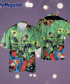 green lantern zero hour by the great george perez hawaiian shirt emxqho