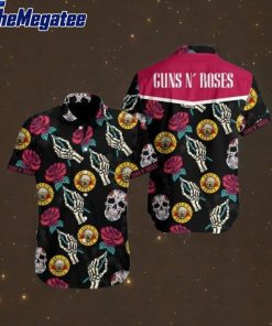 guns n roses skull hawaiian shirt imjbz3