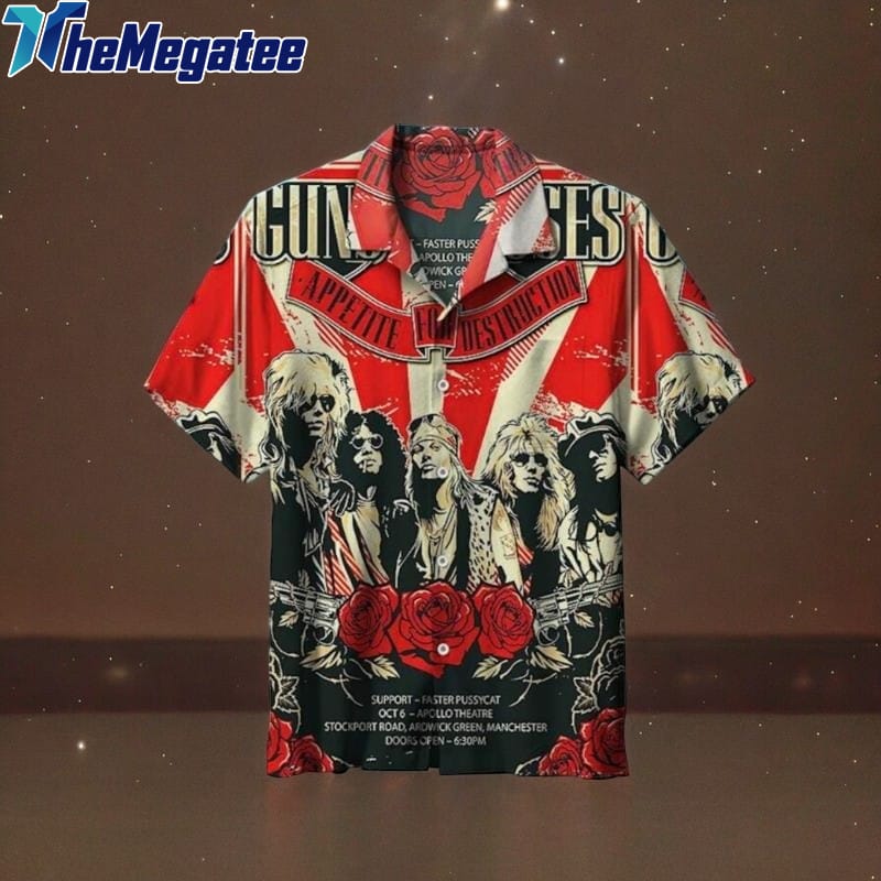 Guns NRoses Hawaiian Shirt Guns NRoses Hawaiian Shirt