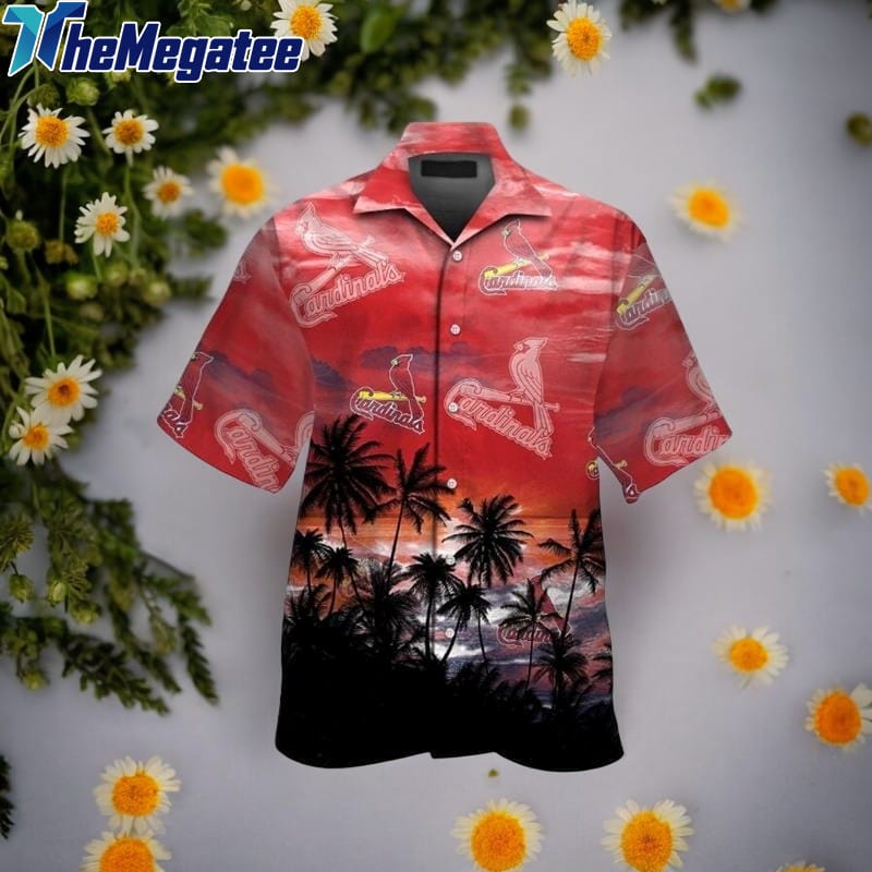 St Louis Cardinals Short Sleeve Button Up Hawaiian Shirt St Louis Cardinals Short Sleeve Button Up Hawaiian Shirt