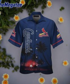 st louis cardinals short sleee button up tropical hawaiian shirt eiahms