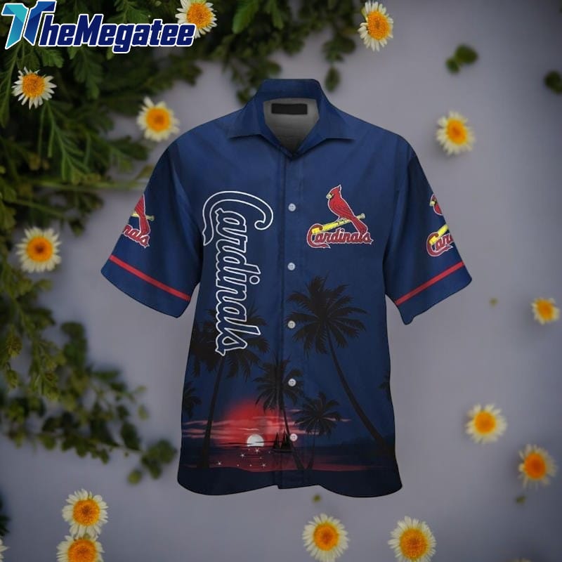 St Louis Cardinals Short Sleeve Button Up Tropical Hawaiian Shirt St Louis Cardinals Short Sleeve Button Up Tropical Hawaiian Shirt