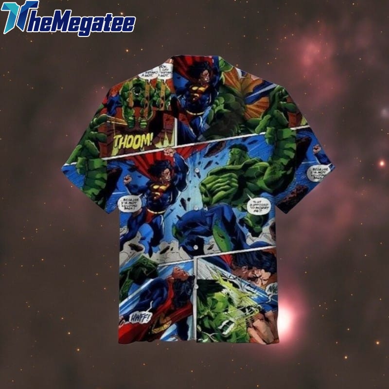 Superman vs Hulk Hawaiian Shirt Superman vs Hulk Hawaiian Shirt