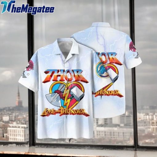 Thor Love And Thunder Stormbreaker And Mjolnir Hawaiian Shirt
