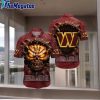 washington commanders halloween angry skull 3d hawaiian shirt me40ds