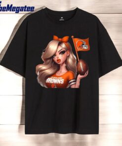 nfl girl hold flag cheer football team cleeland browns shirt 1 mqilgv
