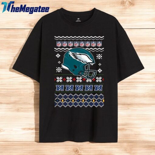 nfl philadelphia eagles football logo team helmet merry chritmas shirt 1 x0dhf8