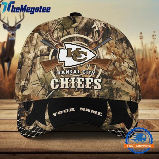 NFL Kansas City Chiefs Camo Hunting Cap Football Team Camo Hunting Hats 1 qbmrdx