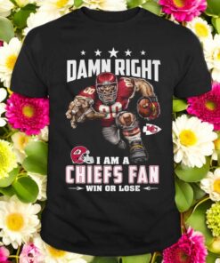 damn right i am a kansas city chiefs win or lose mascot football design t shirt 1 dch2gc
