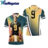 new orleans saints oil painting drew brees 9 personalized polo shirts 1 hact4y