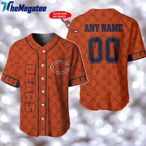 nfl chicago bears logo team hologram pattern design baseball jersey 1 ywt1ys