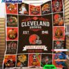 nfl cleveland browns football team special skeleton pumpkin halloween blanket wz2ssk