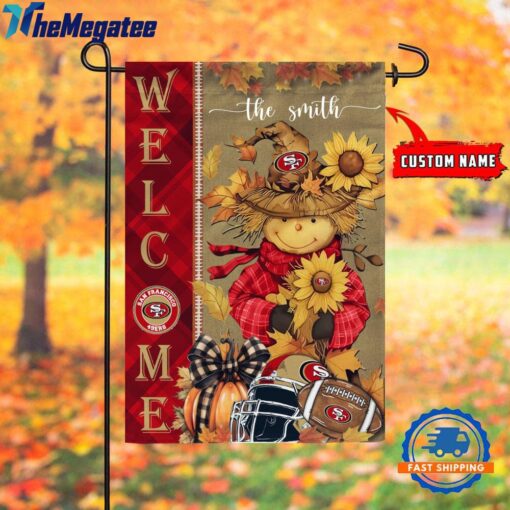 nfl san francisco 49ers football special scarecrow halloween garden flag gsuudc