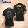 tennessee titans earl campbell  34 nfl america football team logo black golden edition polo shirts 1 pu0j74