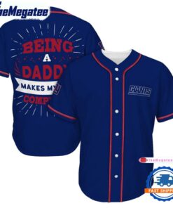 NFL New York Giants Football Being A Daddy Father’s Day Baseball Jersey