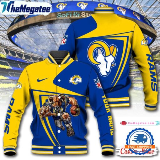 NFL Los Angeles Rams Football Mascot Limited New Design Baseball Jacket
