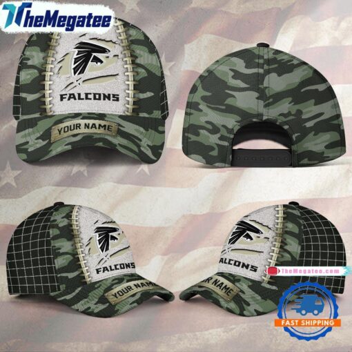 NFL Atlanta Falcons Camo Hunting Custom Name Classic Cap For Fans