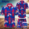 nfl buffalo bills flower pattern hawaiian shirt and shorts  football hawaiian set ia3ujk