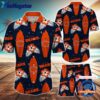 nfl chicago bears flower pattern hawaiian shirt and shorts  football hawaiian set bv2rtp