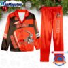 nfl cleveland browns special football team winter season satin pajamas set omsrfw