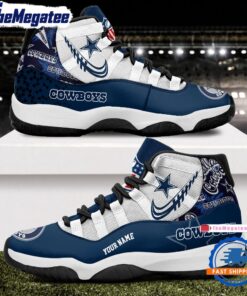 nfl dallas cowboys football team custom air jordan 11 shoes szejae