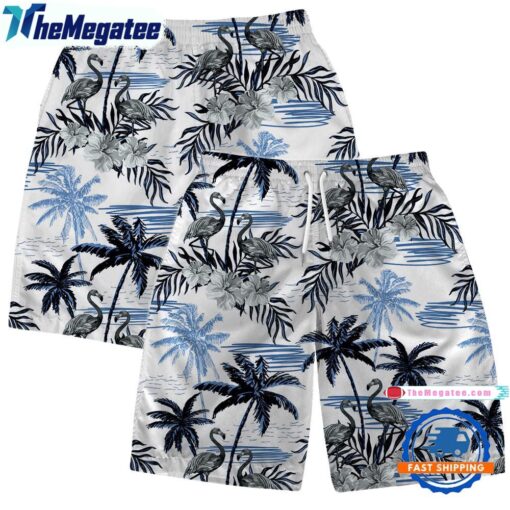 NFL Dallas Cowboys Football Team Logo Pattern Flamingo Hibiscus Hawaiian Shirt And Beach Short