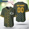 NFL Green Bay Packers Logo Team Hologram Pattern Design Baseball Jersey