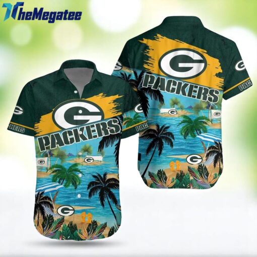 NFL Green Bay Packers Palm Tree Summer Beach Aloha Hawaiian Shirt For Fans