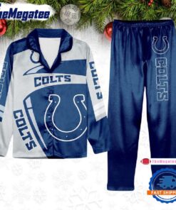nfl indianapolis colts special football team winter season satin pajamas set uiryvr