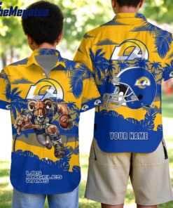 NFL Los Angeles Rams Football Mascot Summer Hawaiian Shirt For Fans