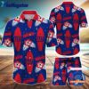 nfl new york giants flower pattern hawaiian shirt and shorts  football hawaiian set hrgieb