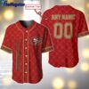 NFL San Francisco 49ers Logo Team Hologram Pattern Design Baseball Jersey