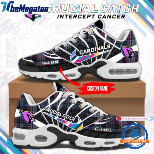 NFL Arizona Cardinals Crucial Catch Intercept Cancer Air Max Plus Shoes Sneaker For Fans