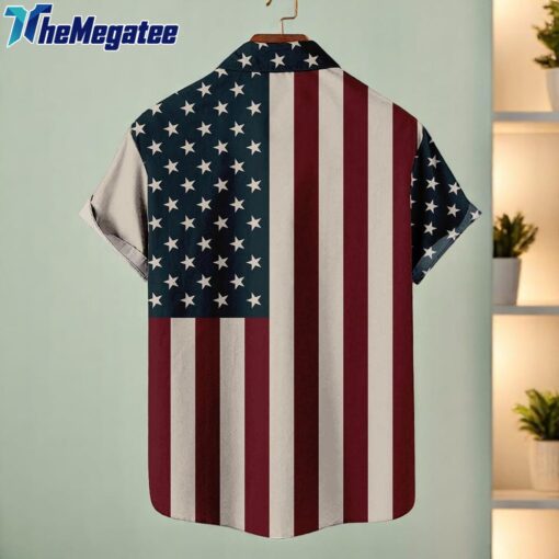 NFL Chicago Bears American Flag Summer Button Hawaiian Shirt