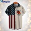 NFL Cincinnati Bengals American Flag Summer Button Hawaiian Shirt