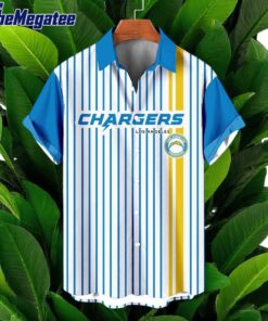 NFL Los Angeles Chargers Classic Retro Mascot Line Summer Beach Hawaiian Shirt