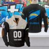 Personalized NFL Los Angeles Chargers Football Team Custom Name And Number Buttoned Collar Sweatshirt