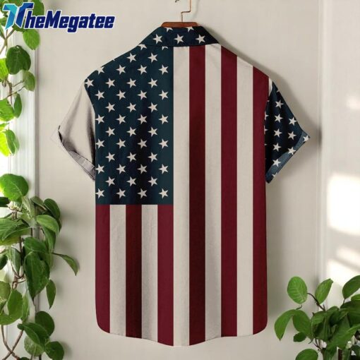NFL New York Giants American Flag Summer Button Hawaiian Shirt