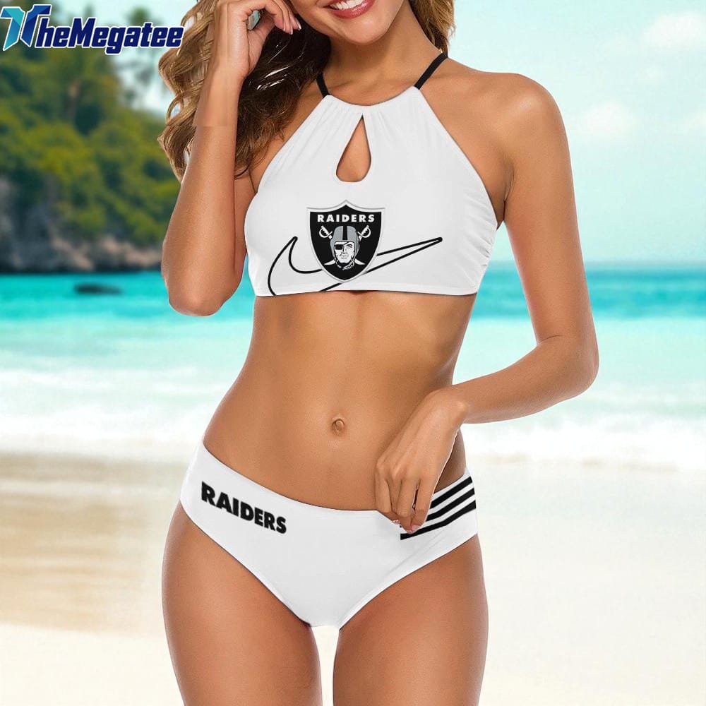 NFL Las Vegas Raiders Summer Women’s Cami 2 Piece Bikini 2 Piece