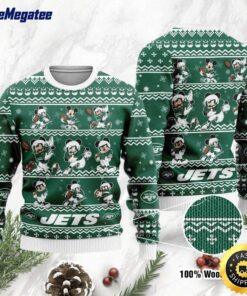 New York Jets Ugly Christmas Sweater Captain Mickey Mouse, Christmas Gift For Football Fans