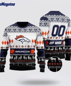 Personalized NFL Detroit Lions Playing Field Ugly Christmas Sweater, Christmas Gift For NFL Fans